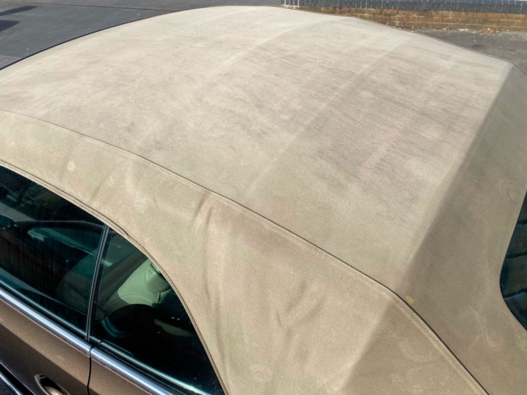 Dirt on soft top roof