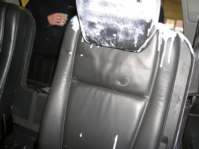 Paint on leather seats can stain.