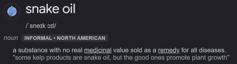 Snake Oil Definition