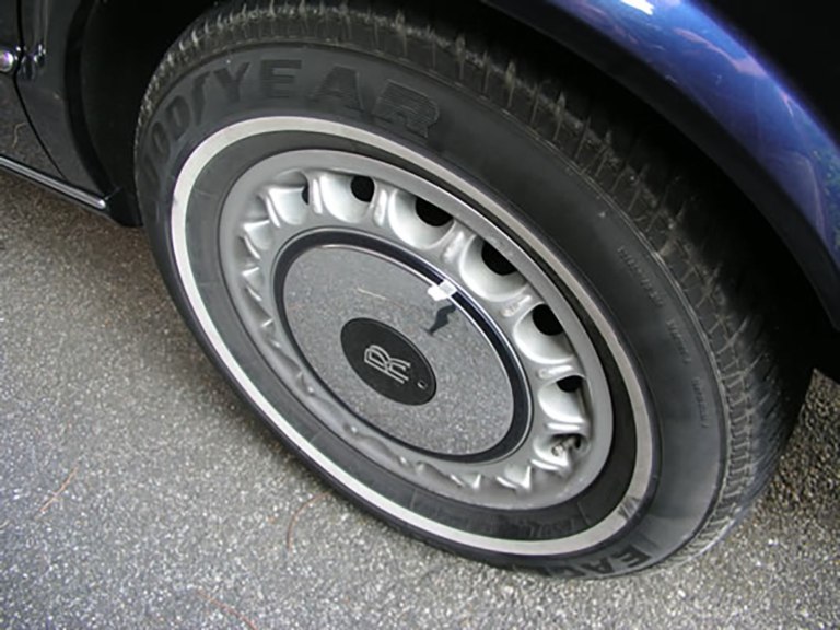 Dents in hubcap
