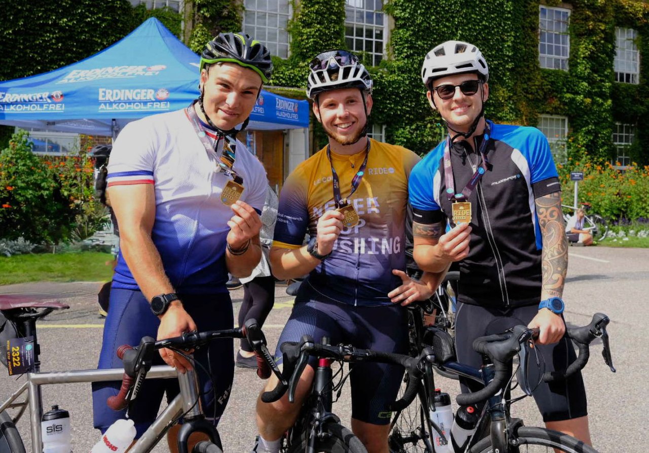 Alfie, Tom and Matt with their medals.