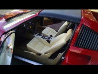 Leather connollising on Ferrari interior.