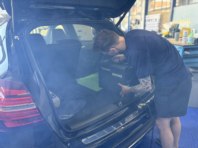 Fogging a car to remove odour.